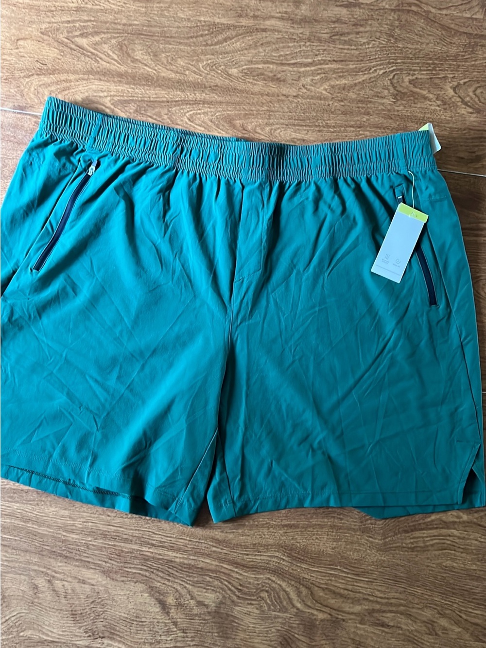 All In Motion Men’s Moss Dark Green Drawstring Waistband athlete Shorts size XXL